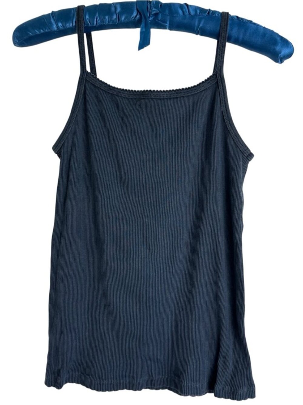 Brandy Melville Belle Fnavy blue ribbed full-Length Cotton Tank Top Navy Blue S - Picture 5 of 6